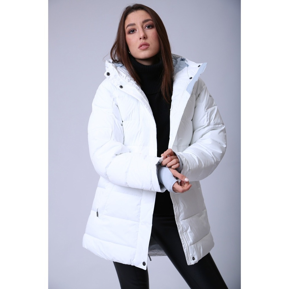 Columbia Omni-Heat Puffer Hooded Jacket White‎ XS Padded Winter Coat